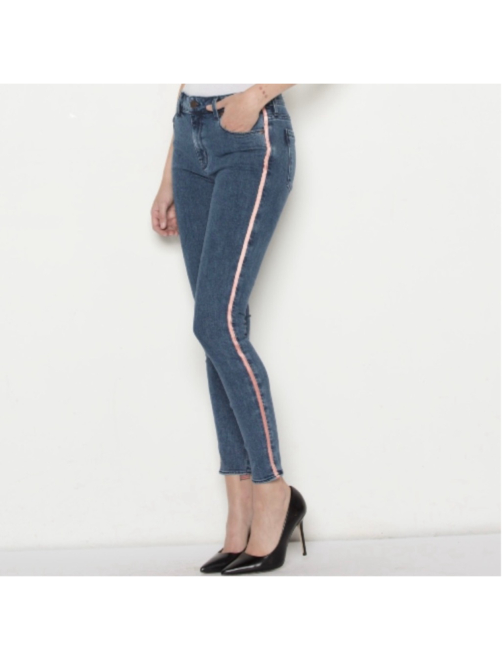 Women's Parker Smith Ava Skinny Jeans with Pink Stripe Size 29